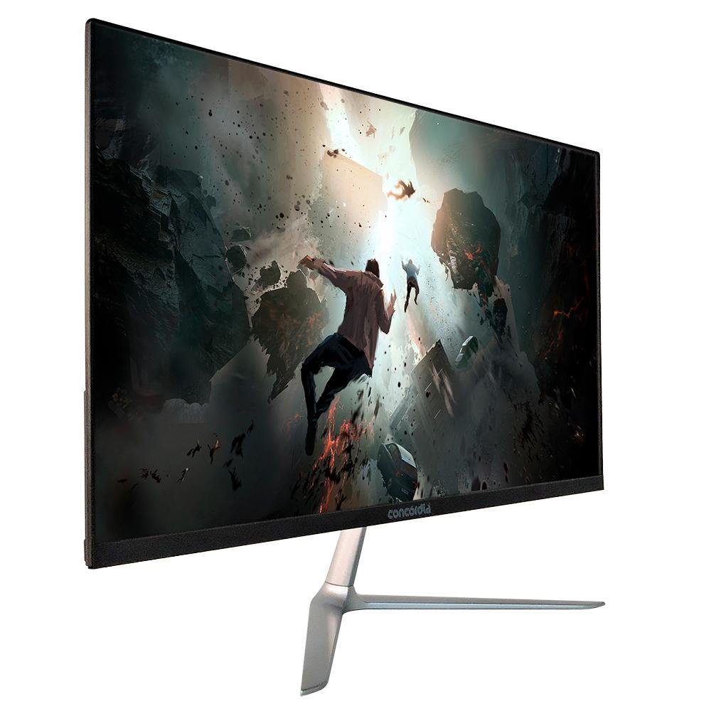 Imagem 2 de 6 do produto Monitor Gamer Concórdia 23,8 LED Full HD, 165Hz, 1ms, HDMI/DisplayPort, FreeSync, Preto e Prata - R200s
