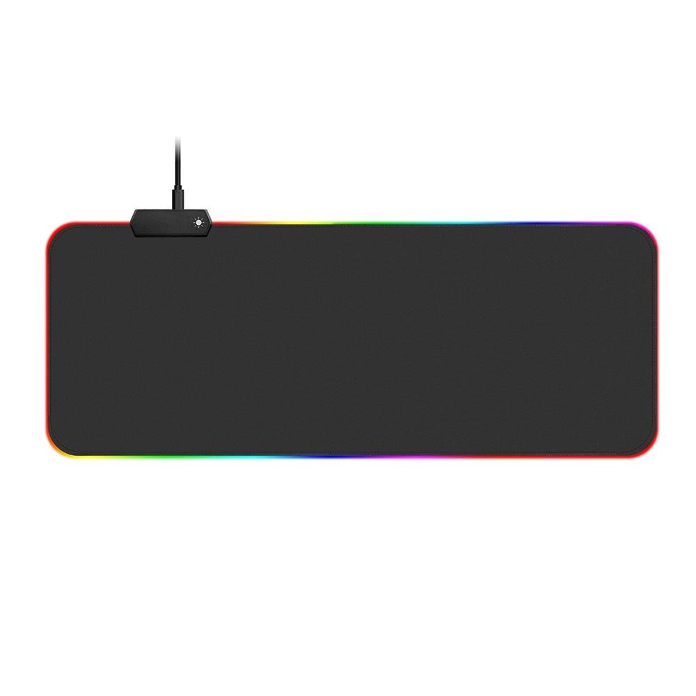 Mousepad Gamer Bright Led Grande X Mm Carregador Sem Fio Borda Costurada Preto Mp