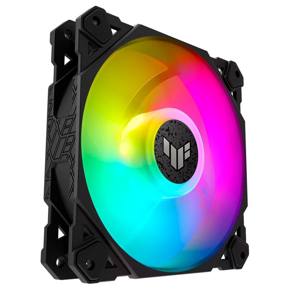 Imagem 4 de 18 do produto Kit com 3 Ventoinhas ASUS TUF Gaming TF120, 120mm, Led ARGB, Preto - 90DA0030-B00030