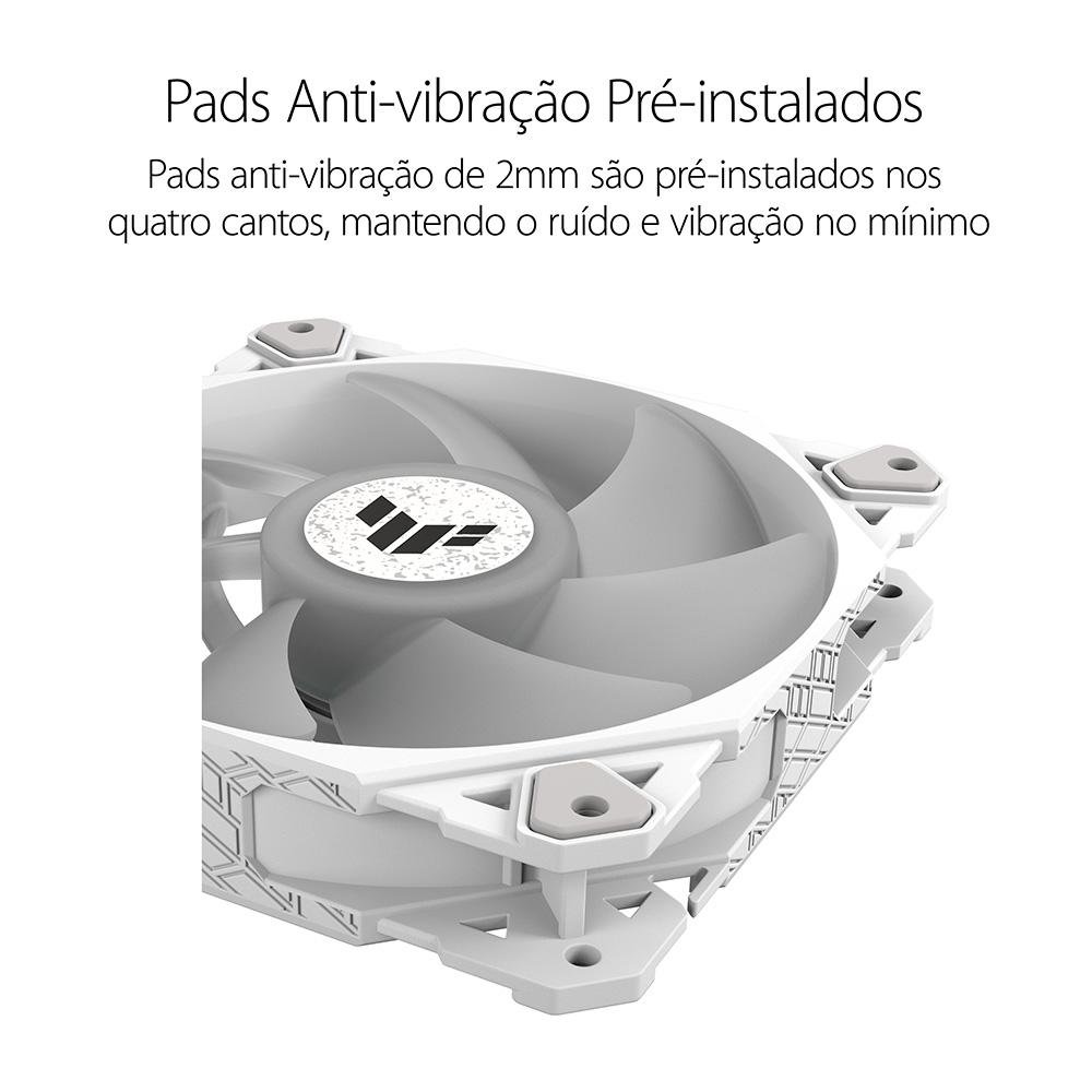 Imagem 17 de 18 do produto Kit com 3 Ventoinhas ASUS TUF Gaming TF120, 120mm, Led ARGB, Preto - 90DA0030-B00030