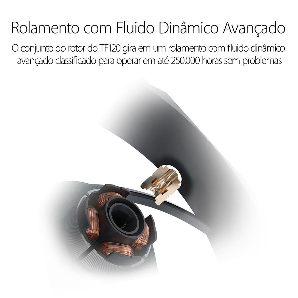 Imagem 7 de 13 do produto Ventoinha Asus TUF Gaming TF120, 120mm, ARGB, Preto - 90DA0030-B00000