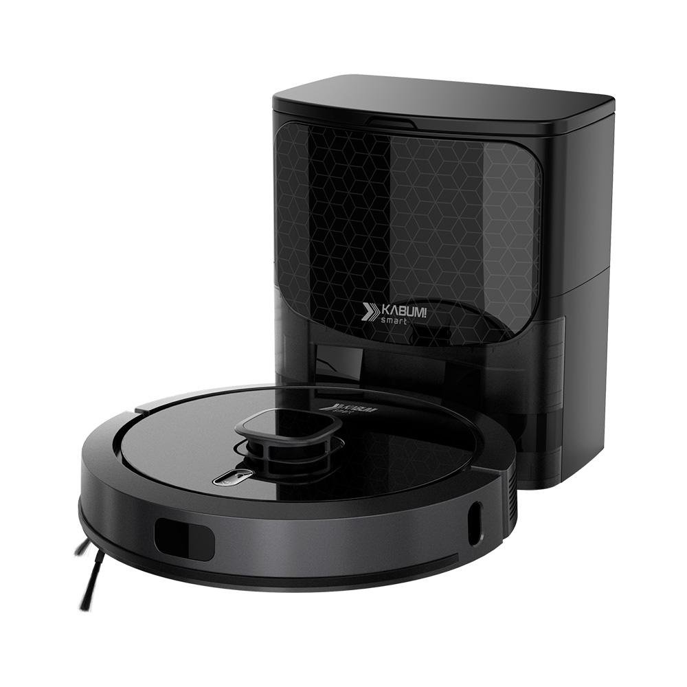Robô Aspirador e Passa Pano KaBuM! Smart 900 - 127V Preto (KBSF009)