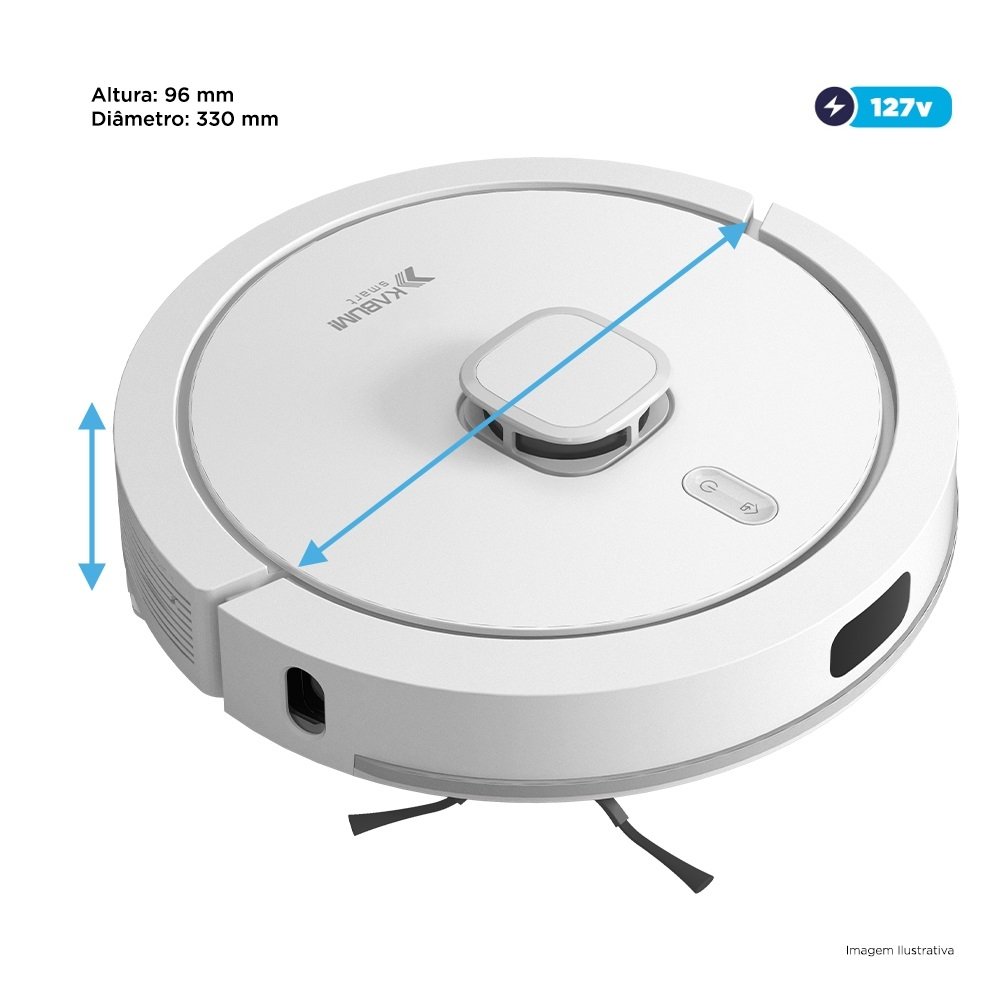 Robô Aspirador e Passa Pano Balão.info! smart 900 - 5 Modos de Limpeza, Base 2 em 1, Mapeamento 3D - 127v - Branco - ( Balão.info - foto 2