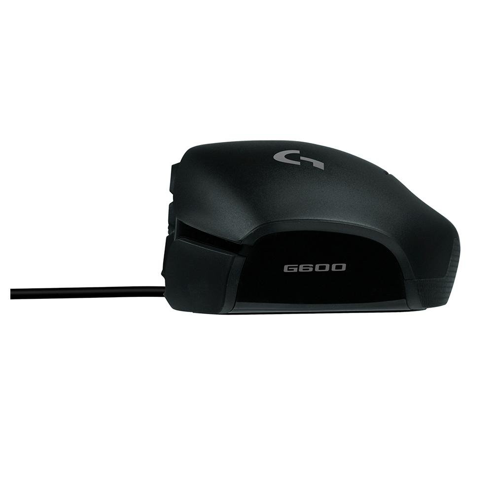 Mouse Gamer MMO Logitech G600 com RGB LIGHTSYNC, 20 Botões Programáveis e Até 8.200 DPI - 910-003879