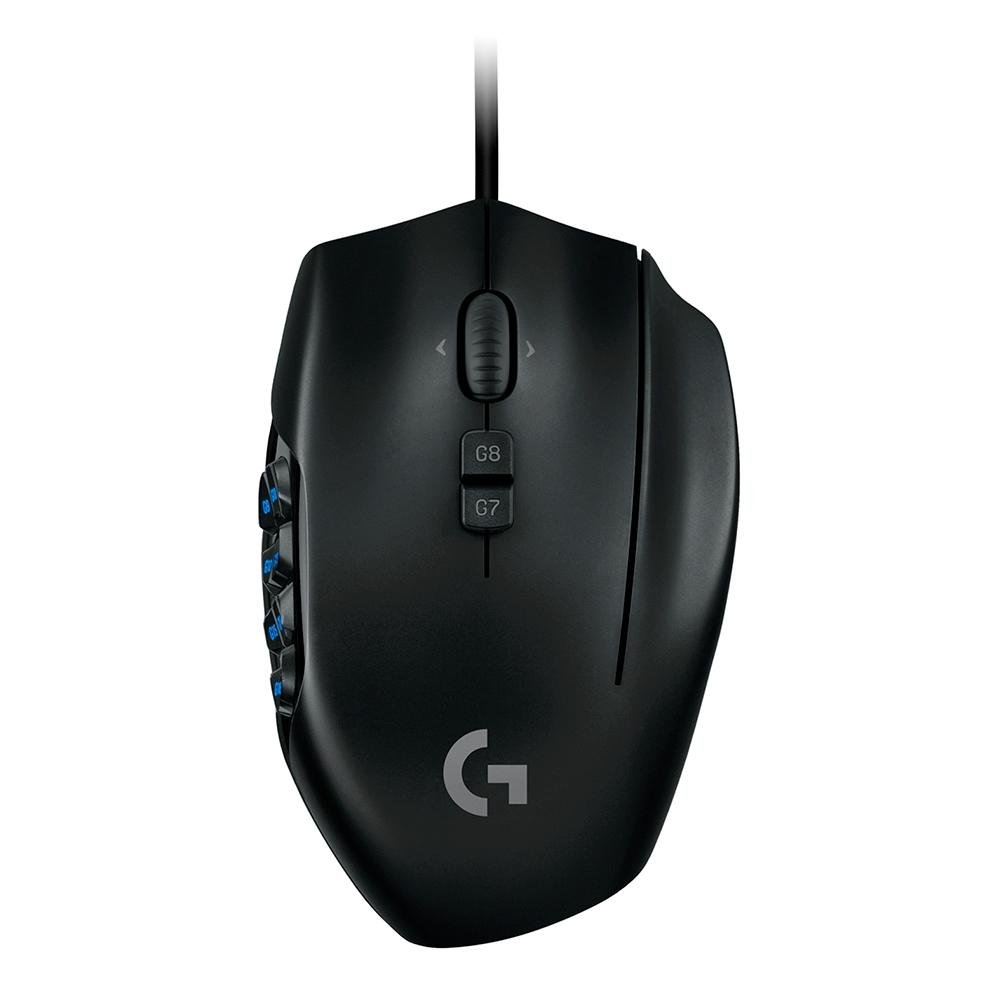 Mouse Gamer MMO Logitech G600 com RGB LIGHTSYNC, 20 Botões Programáveis e Até 8.200 DPI - 910-003879
