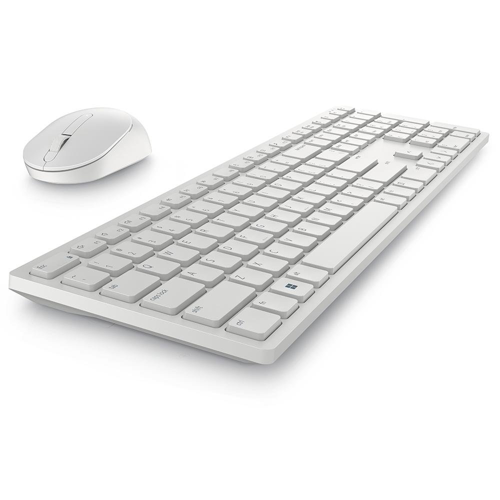 Imagem 4 de 5 do produto Kit Teclado e Mouse Sem Fio Dell Pro, 4000 DPI, ABNT2, Branco Gelo - KM5221W