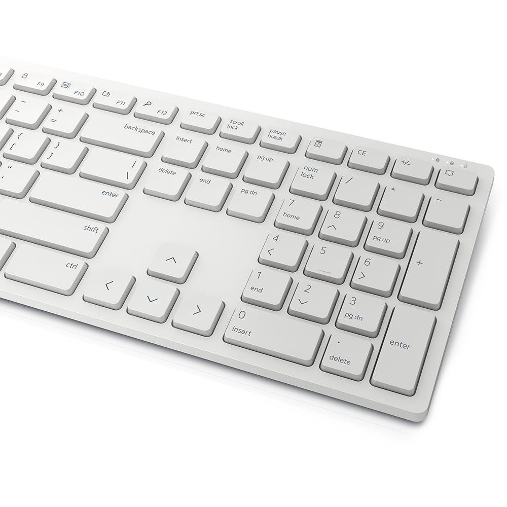 Imagem 5 de 5 do produto Kit Teclado e Mouse Sem Fio Dell Pro, 4000 DPI, ABNT2, Branco Gelo - KM5221W