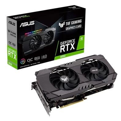  RTX 3050 OC Asus TUF Gaming NVIDIA GeForce, 8GB, ARGB, DLSS, Ray Tracing - TUF-RTX3050-O8G-GAMING