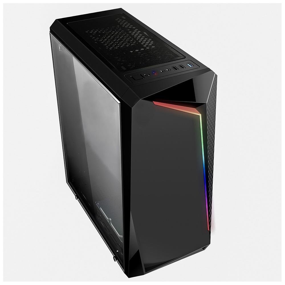 Imagem 3 de 7 do produto PC Gamer Fácil AMD Ryzen 5-5600G, RGB, 16GB RAM, SSD 480GB, Linux, Preto - 18343