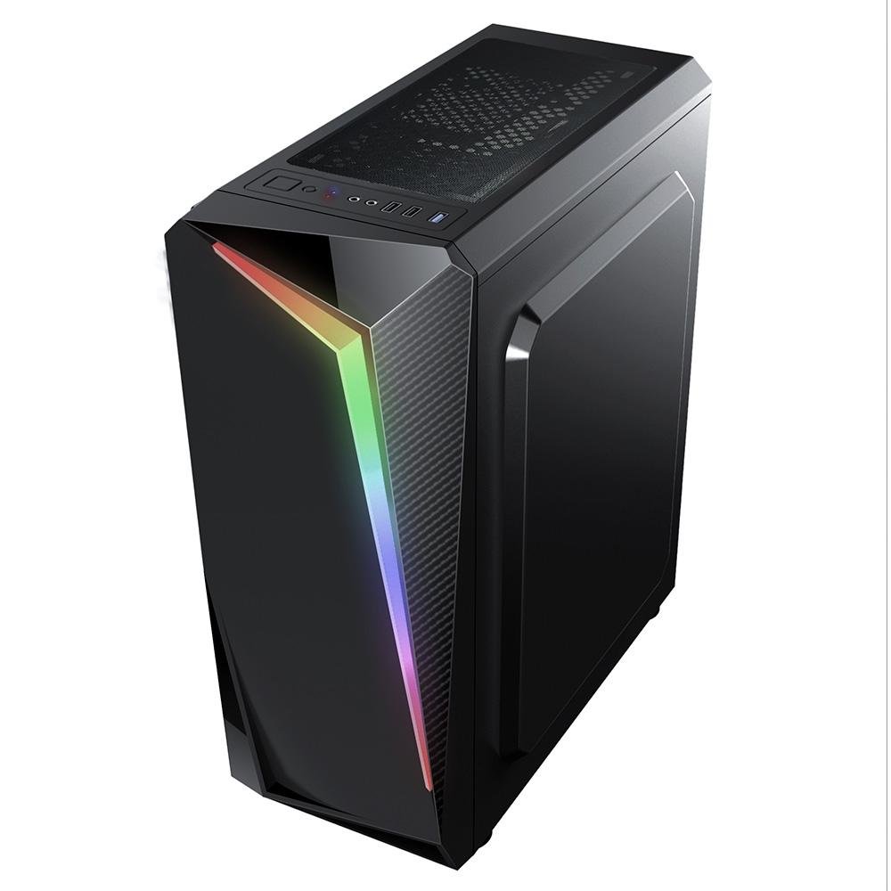 Imagem 4 de 7 do produto PC Gamer Fácil AMD Ryzen 5-5600G, RGB, 16GB RAM, SSD 480GB, Linux, Preto - 18343