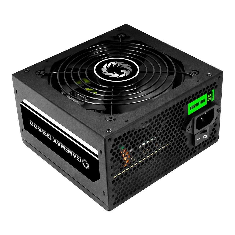 Fonte Gamemax GS600, 600W, 80 Plus White, PFC Ativo, Com Cabo, Preto - GS600 Fonte Gamemax GS600, 600W, 80 Plus White, PFC Ativo, Com Cabo, Preto - GS600