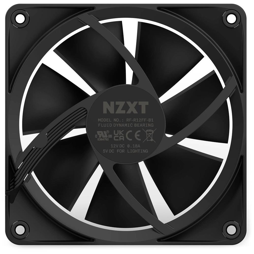 Imagem 5 de 5 do produto Ventoinha NZXT, 120mm, RGB, Preto - RF-R12SF-B1