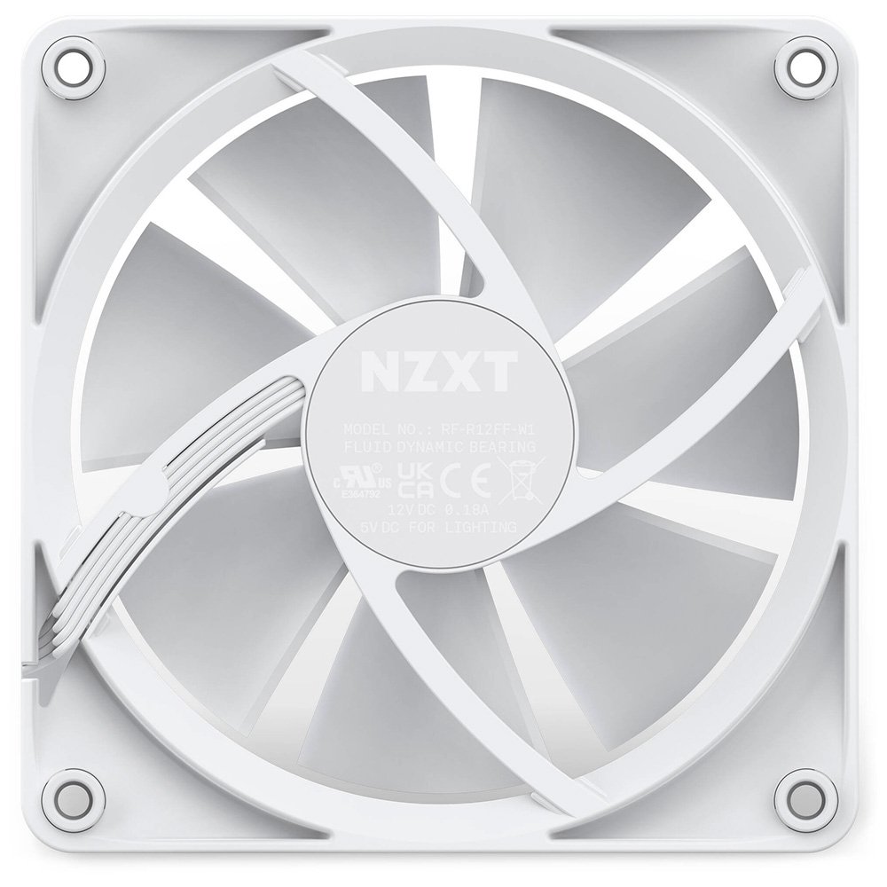 Ventoinha NZXT, 120mm, RGB, Branco - RF-R12SF-W1
