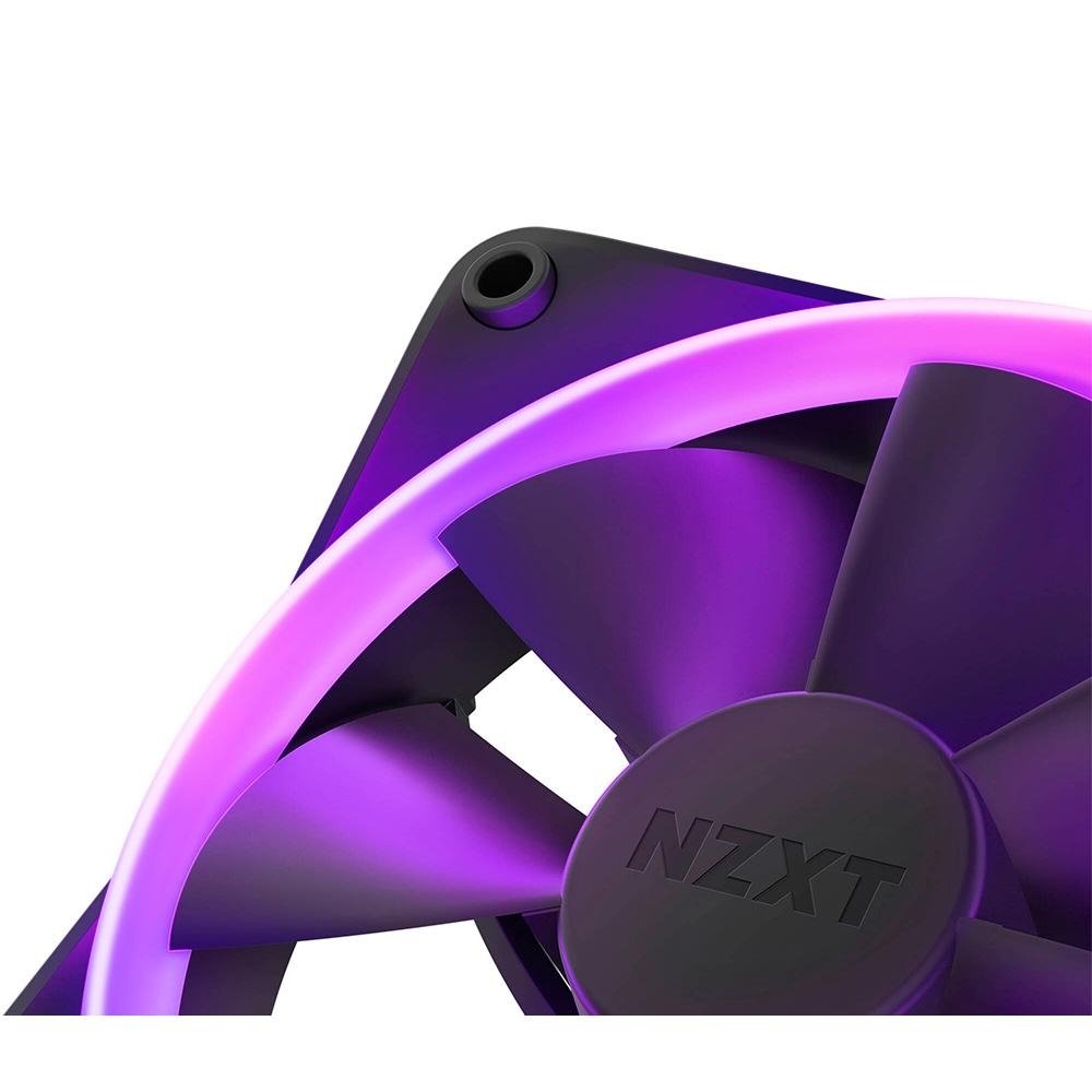 Imagem 4 de 5 do produto Ventoinha NZXT, 140mm, RGB, Preto - RF-R14SF-B1