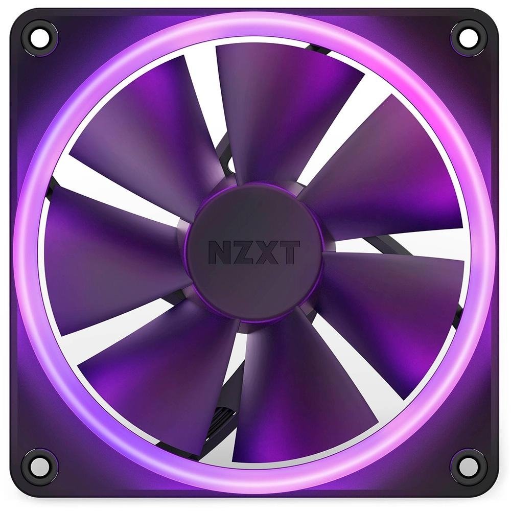 Imagem 2 de 5 do produto Ventoinha NZXT, 140mm, RGB, Preto - RF-R14SF-B1