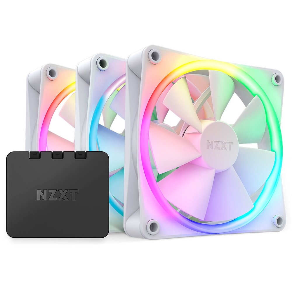 Kit Com 3 Ventoinhas NZXT, 120mm, RGB, Branco - RF-R12TF-W1 4