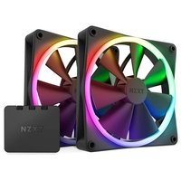 Kit Com 2 Ventoinhas NZXT, 140mm, RGB, Com Controlador, Preto - RF-R14DF-B1 2