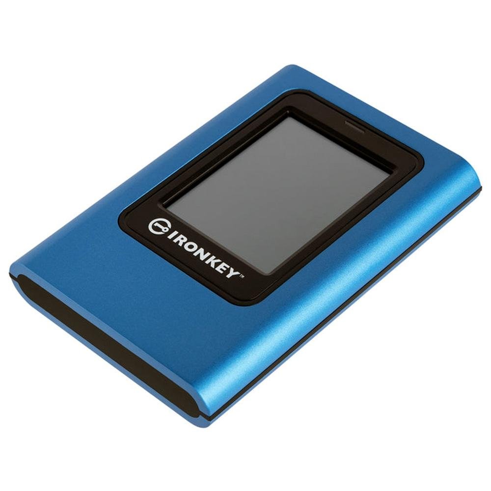 Imagem 2 de 5 do produto SSD Kingston IronKey Vault Privacy 80, 960GB, Portátil, USB 3.2 Gen 1, Leitura: 250 MB/s, Gravação: 250 MB/s, Azul - IKVP80ES/960G