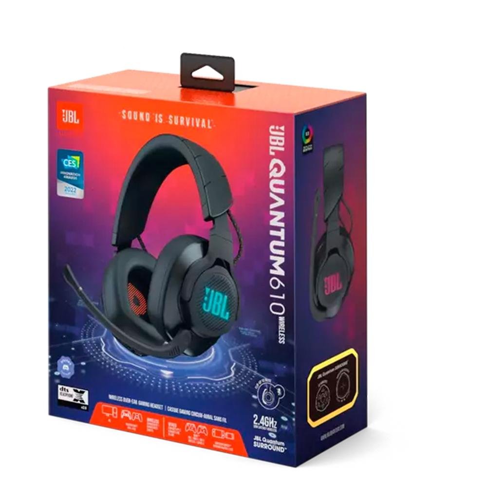 Headset Gamer Sem Fio JBL Quantum 610, Wireless,  Driver 50mm, Preto - 28913608