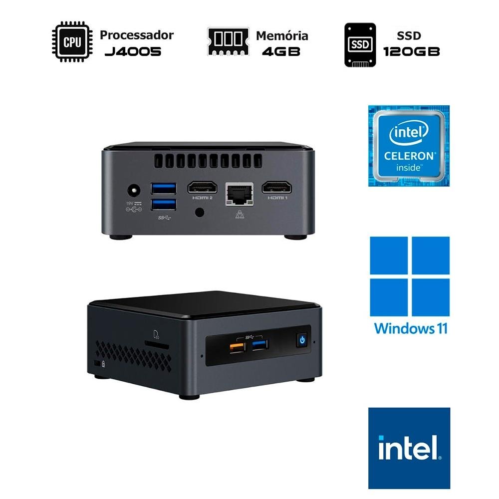 Computador NTC Mini NUC Intel Celeron J4005 | KaBuM!