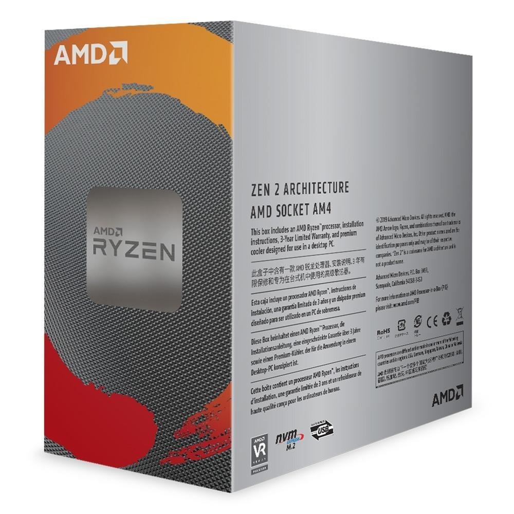 Kit Processador AMD Ryzen 5 3600 Cache 32MB 3.6GHz, Sem Vídeo +