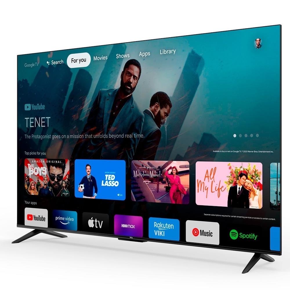 Imagem 5 de 6 do produto Smart TV TCL 55 Polegadas LED 4K UHD, Google TV, 3 HDMI, 1 USB, Wi-Fi, Bluetooth, HDR, Google Assistente, Preto - 55P635