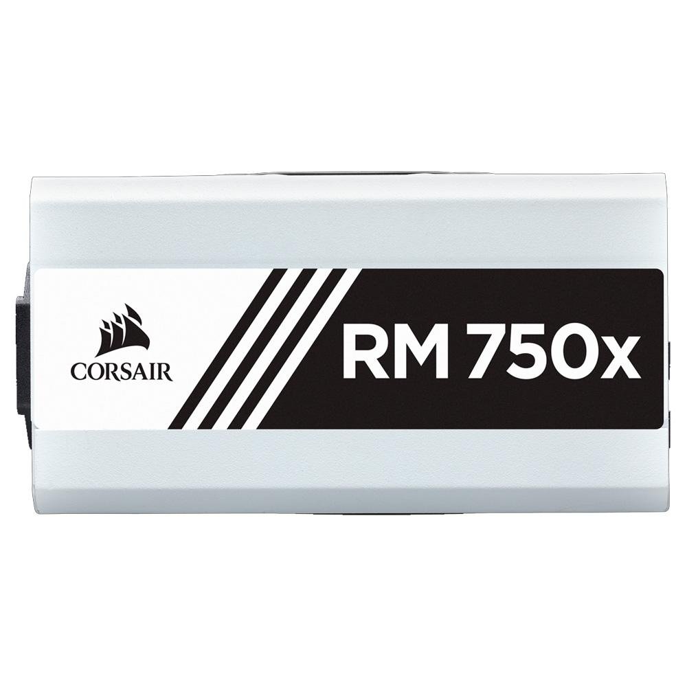 Imagem 2 de 7 do produto Fonte Corsair RMx Series, 750W, 80 Plus Gold, Modular, Sem Cabo, Branca - CP-9020187-NA