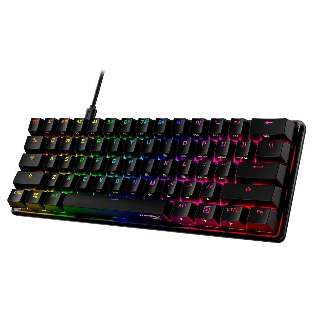 Imagem 4 de 6 do produto Teclado Mecânico Gamer HyperX HX 60 Alloy Origins AQU, Layout 60%, US, Preto - 56R61AA#ABA