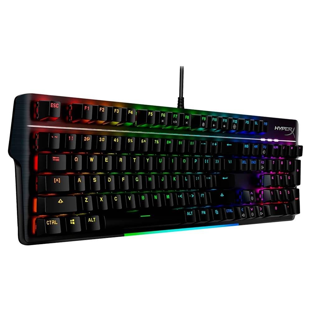 Teclado Mecânico Gamer HyperX Alloy MKW100, RGB, Switch Red, Full Size, US, Preto - 4P5E1AA#ABA Teclado Mecânico Gamer HyperX Alloy MKW100, RGB, Switch Red, Full Size, US, Preto - 4P5E1AA#ABA
