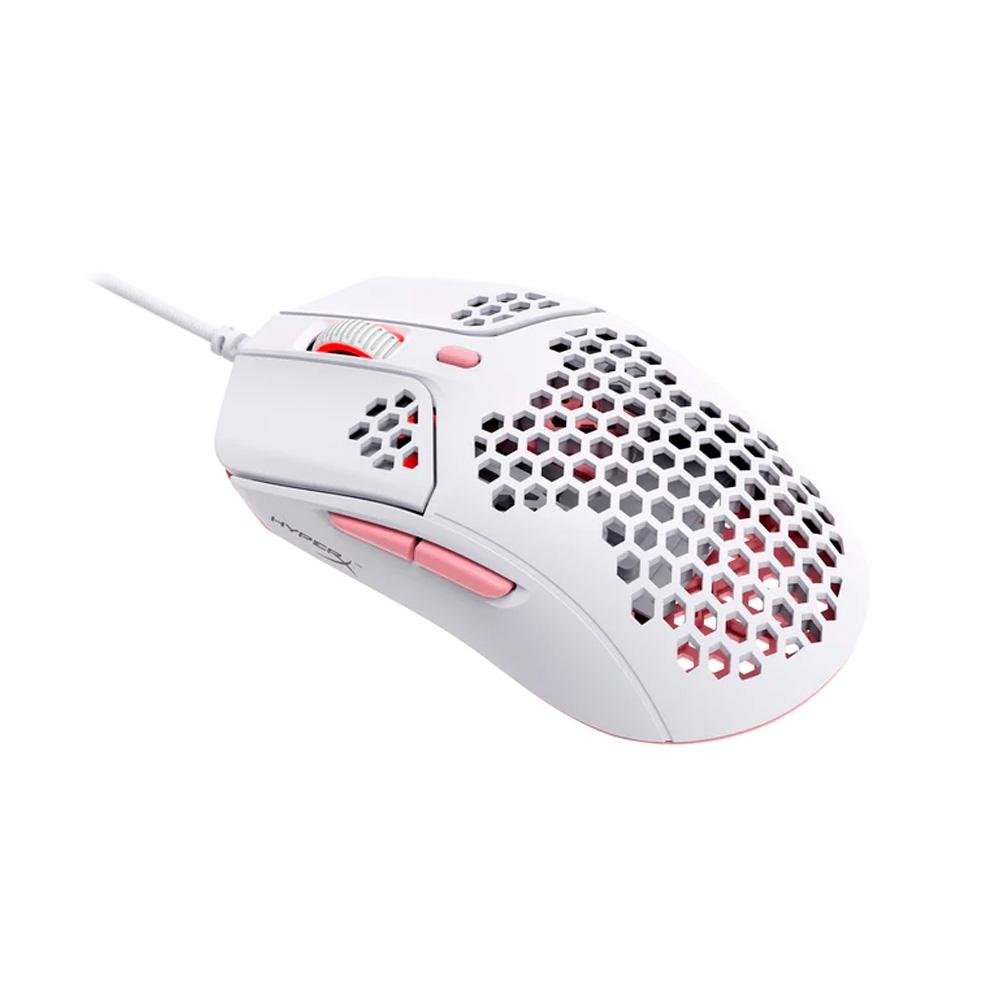 Mouse Gamer HyperX Pulsefire Haste, RGB, 16000 DPI, White / Pink - HMSH1-A-WT/G - 4P5E4AA Mouse Gamer HyperX Pulsefire Haste, RGB, 16000 DPI, White / Pink - HMSH1-A-WT/G - 4P5E4AA