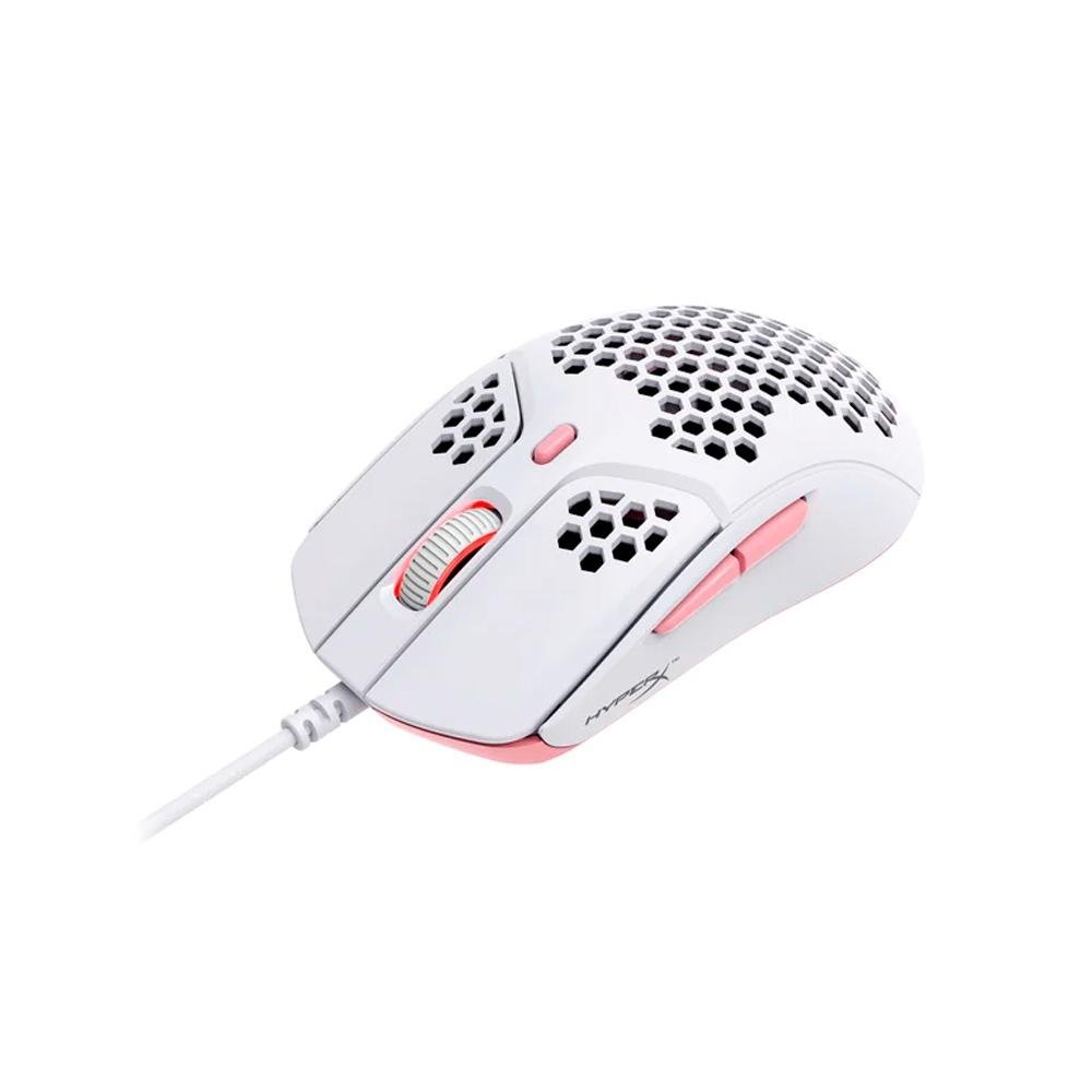 Mouse Gamer HyperX Pulsefire Haste, RGB, 16000 DPI, White / Pink - HMSH1-A-WT/G - 4P5E4AA Mouse Gamer HyperX Pulsefire Haste, RGB, 16000 DPI, White / Pink - HMSH1-A-WT/G - 4P5E4AA