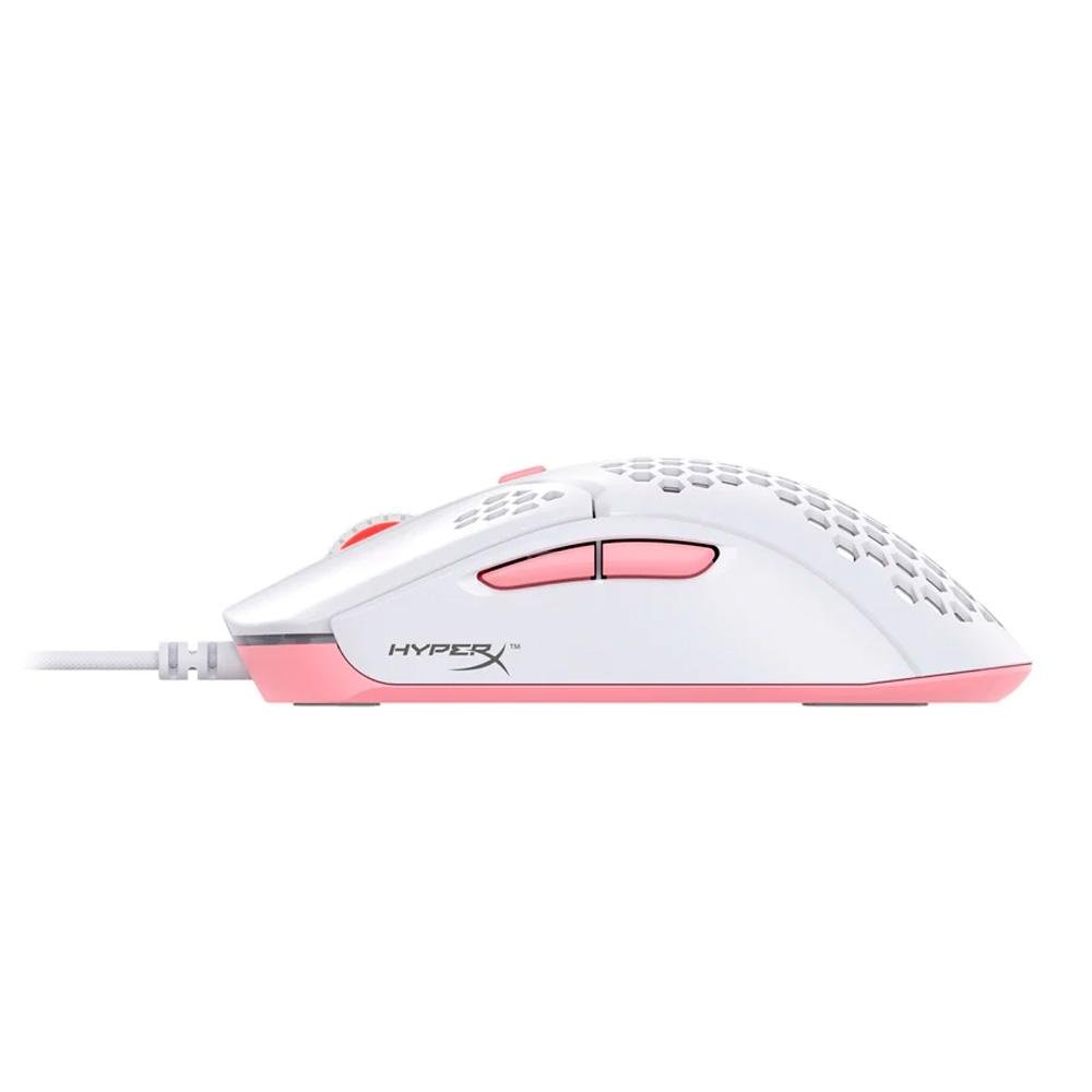 Mouse Gamer HyperX Pulsefire Haste, RGB, 16000 DPI, White / Pink - HMSH1-A-WT/G - 4P5E4AA Mouse Gamer HyperX Pulsefire Haste, RGB, 16000 DPI, White / Pink - HMSH1-A-WT/G - 4P5E4AA