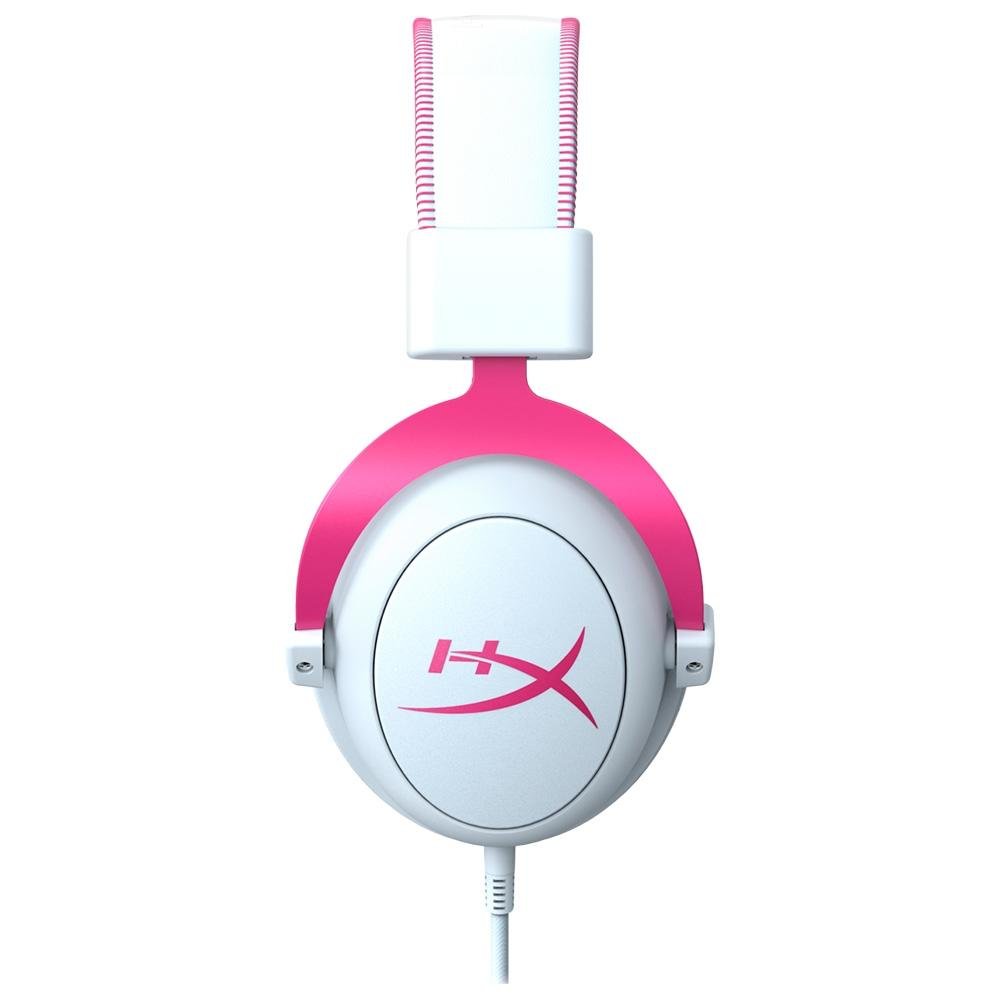 HyperX Cloud II ホワイト/ピンク Headset Gamer HyperX Cloud II, Som Surround 7.1, Drivers 53mm, USB