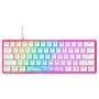 Teclado Gamer HyperX Alloy Origins RGB, Switch HyperX Red,  White / Pink, Layout US 60% -  572Y6AA#ABA