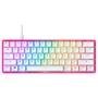 Teclado Gamer HyperX Alloy Origins RGB, Switch HyperX Red,  White / Pink, Layout US 60% -  572Y6AA#ABA