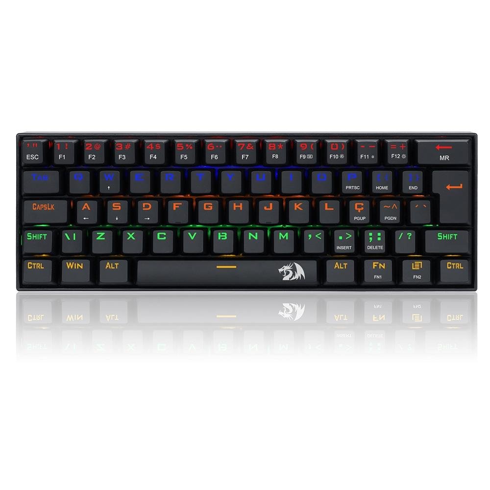 Teclado Mecânico Gamer Redragon Lakshmi, Rainbow RED, Switch, ABNT2, Preto - K606R (PT-RED) Teclado Mecânico Gamer Redragon Lakshmi, Rainbow RED, Switch, ABNT2, Preto - K606R (PT-RED)
