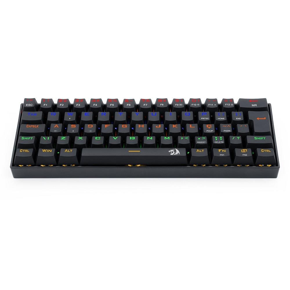 Teclado Mecânico Gamer Redragon Lakshmi, Rainbow RED, Switch, ABNT2, Preto - K606R (PT-RED) Teclado Mecânico Gamer Redragon Lakshmi, Rainbow RED, Switch, ABNT2, Preto - K606R (PT-RED)