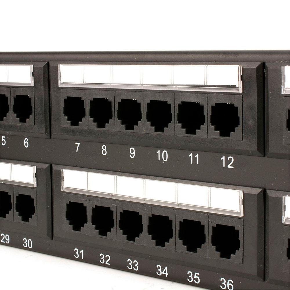 Patch Panel Plus Cable, CAT6, 48 Portas, com Guia, CAT.6, Preto - LA( Balão.info - foto 2