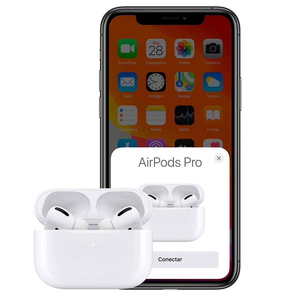 Fone de Ouvido AirPods Apple Pro, Bluetooth, Cancelamento de