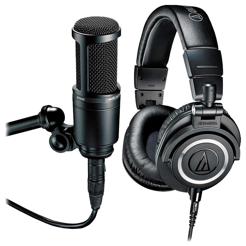 Fone de Ouvido Profissional Audio-Technica ATH-M50x + Microfone
