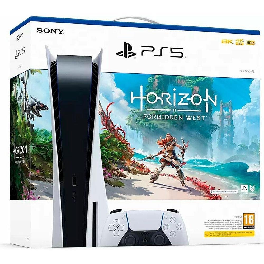 Imagem 9 de 9 do produto Console Sony Playstation 5 + Horizon Forbidden West + Jogo Demon's Soul's PS5 + Jogo Marvel's Spider-Man: Miles Morales PS5