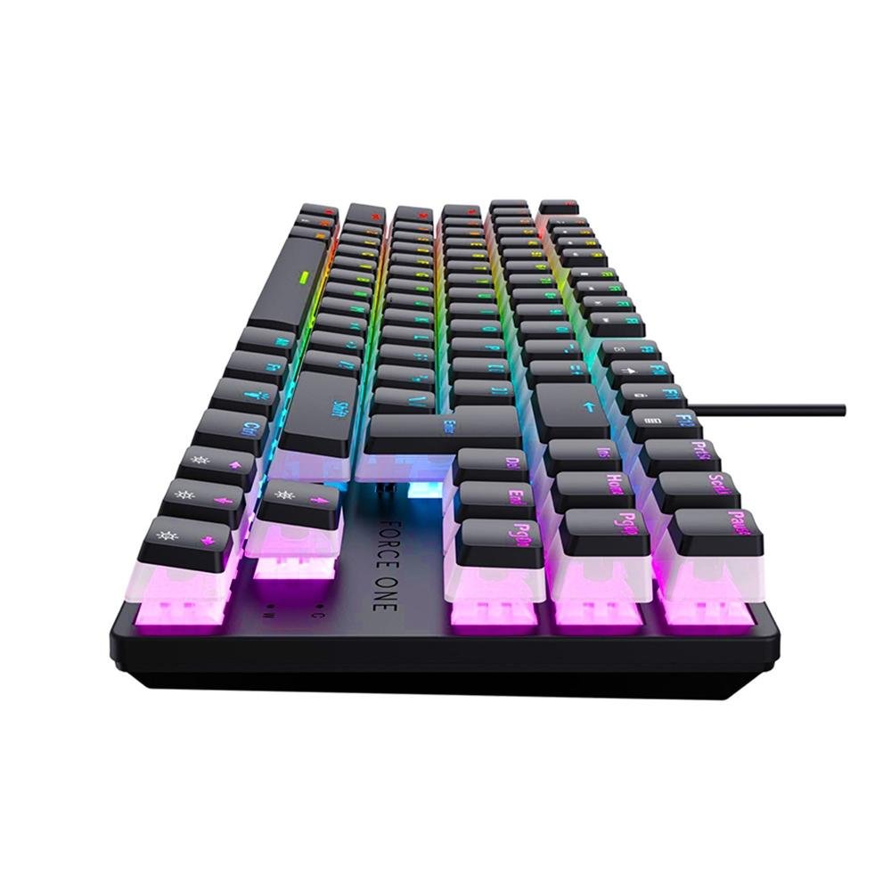Teclado Mecânico Gamer Force One Keyboard Avro Pro, RGB, Switch Outemu Red, USB, Preto Teclado Mecânico Gamer Force One Keyboard Avro Pro, RGB, Switch Outemu Red, USB, Preto