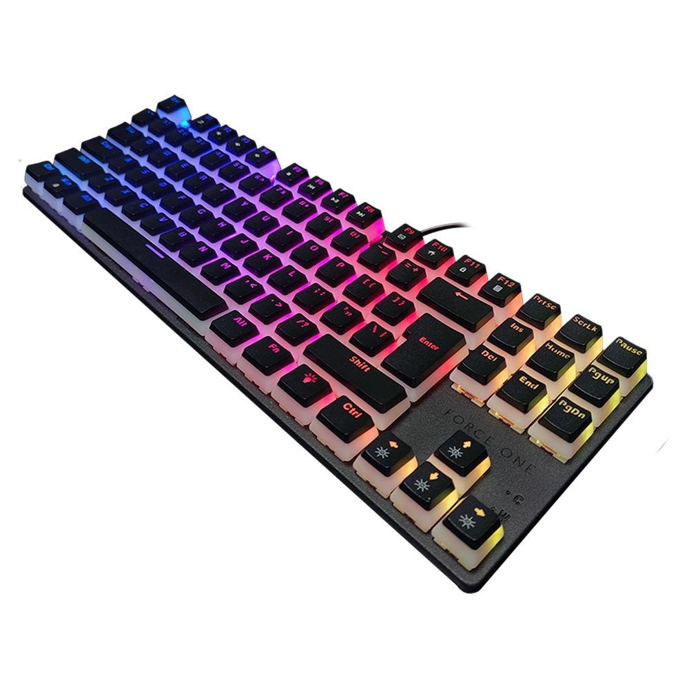 Teclado Mecânico Gamer Force One Keyboard Avro Pro, RGB, Switch Outemu Red, USB, Preto Teclado Mecânico Gamer Force One Keyboard Avro Pro, RGB, Switch Outemu Red, USB, Preto
