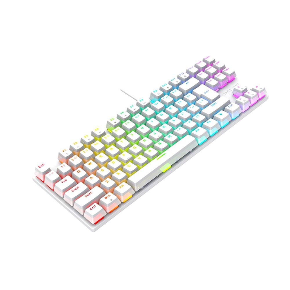 Imagem 3 de 7 do produto Teclado Mecânico Gamer Force One Keyboard Avro Pro, RGB, Switch Outemu Red, USB, Branco
