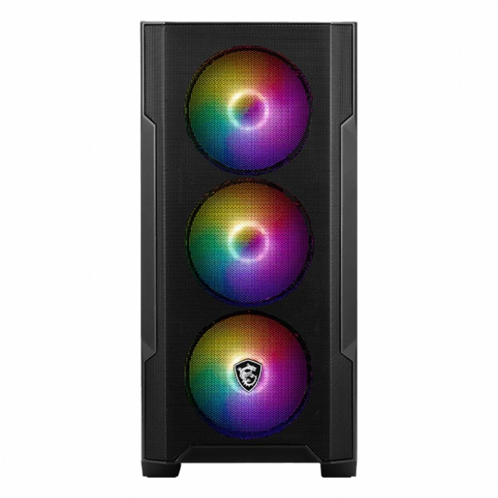 Gabinete Gamer MSI MAG Forge M100A, Mid Tower, Lateral em Acrílico, 4x FANs ARGB, M-ATX, Preto - M100A - view 4