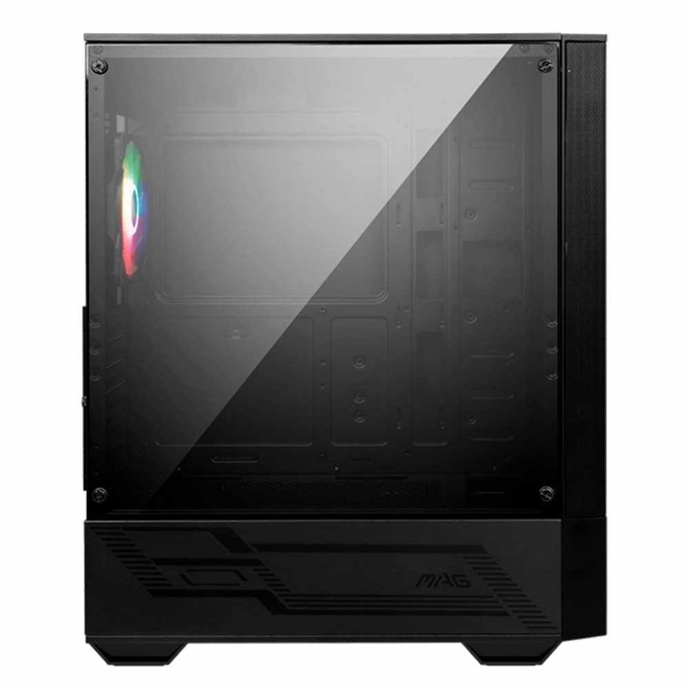 Imagem 3 de 5 do produto Gabinete Gamer MSI Mag Forge, 1x Fan ARGB, Vidro Lateral Temperado, Preto - 111R