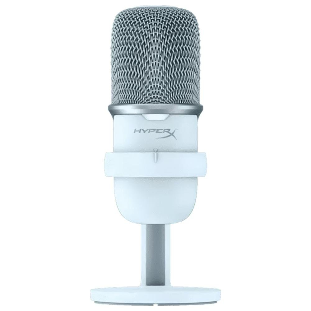 Microfone Gamer HyperX SoloCast Podcast, USB Gaming, PC, PS5, PS4, Mac, Redução de Ruídos, Branco - 519T2AA