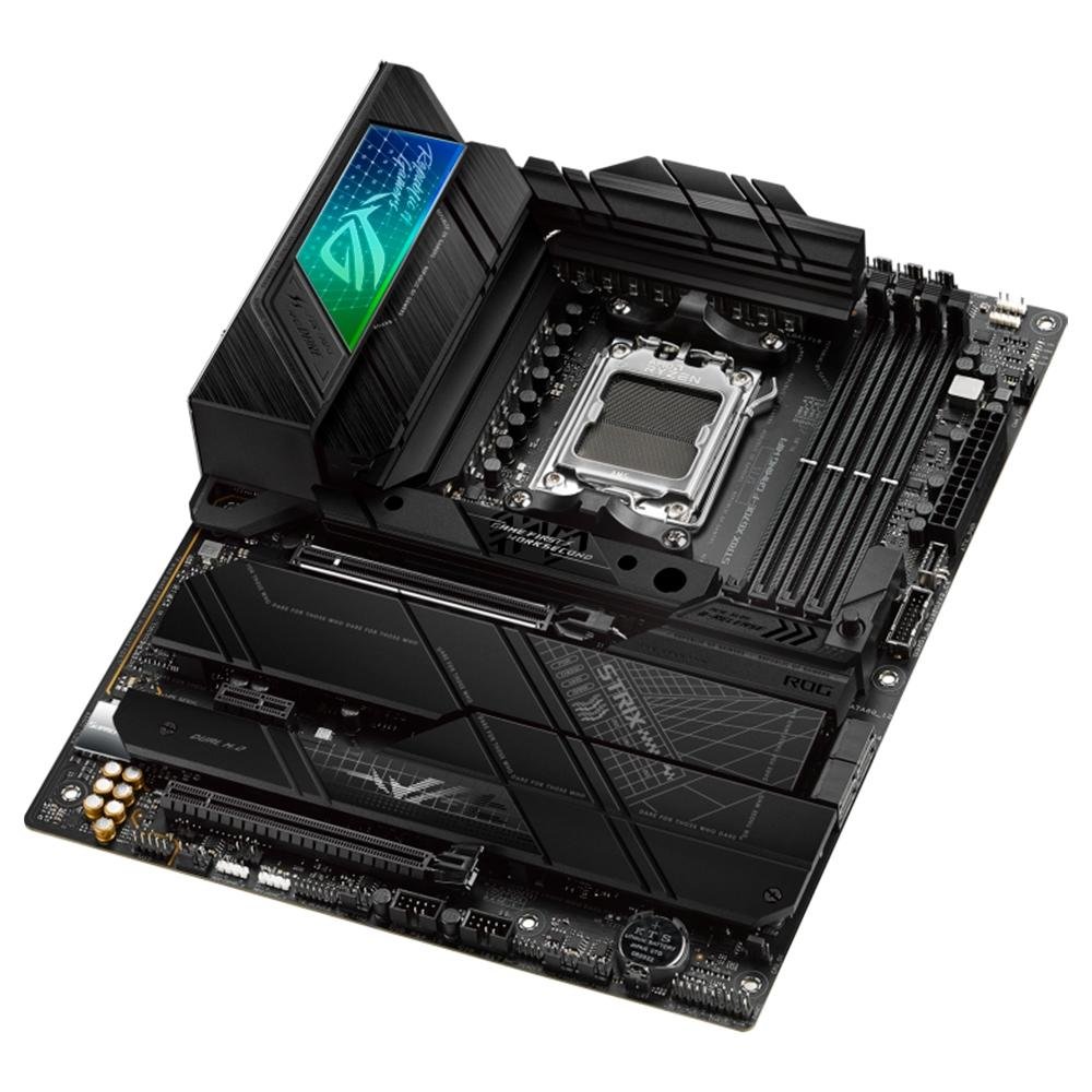 Placa Mae ASUS ROG Strix X670E-F Gaming Wi-Fi, AMD X670, AM5, DDR5, Preto - 90MB1BA0-M0EAY0 Placa Mae ASUS ROG Strix X670E-F Gaming Wi-Fi, AMD X670, AM5, DDR5, Preto - 90MB1BA0-M0EAY0
