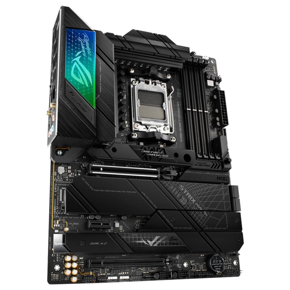 Placa Mae ASUS ROG Strix X670E-F Gaming Wi-Fi, AMD X670, AM5, DDR5, Preto - 90MB1BA0-M0EAY0 Placa Mae ASUS ROG Strix X670E-F Gaming Wi-Fi, AMD X670, AM5, DDR5, Preto - 90MB1BA0-M0EAY0