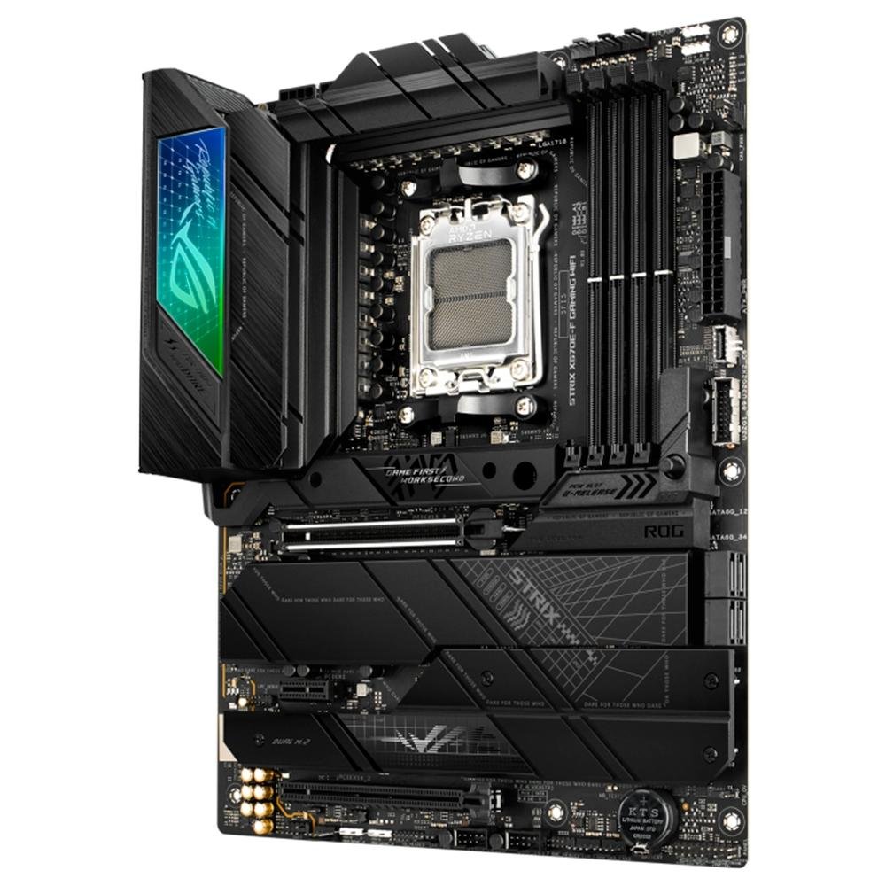 Placa Mae ASUS ROG Strix X670E-F Gaming Wi-Fi, AMD X670, AM5, DDR5, Preto - 90MB1BA0-M0EAY0 Placa Mae ASUS ROG Strix X670E-F Gaming Wi-Fi, AMD X670, AM5, DDR5, Preto - 90MB1BA0-M0EAY0